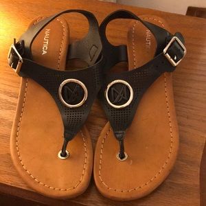 Black Nautica sandals